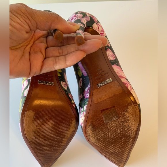 Schutz Rose Print Stilettos - Picture 5 of 8